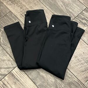2 pairs of Zella Crop Leggings Black XS